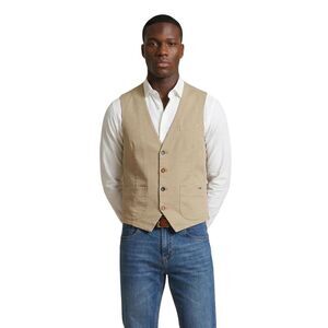 Gianni Lupo Beige Cotton Men's Waistcoat